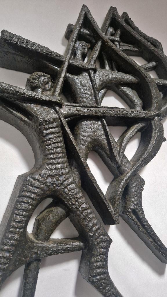 XL wandplastiek JOOP PUNTMAN Ambacht Haalderen BOOGSCHUTTERS, Ophalen