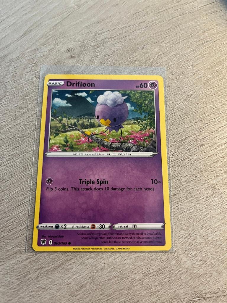 Drifloon 063/189 Astral Radiance - Pokémon Kaart, Ophalen of Verzenden, Nieuw, Losse kaart