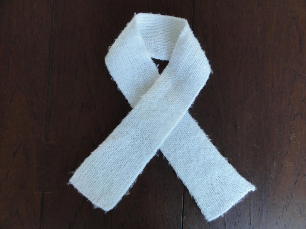 Sjaal gebreid wit jongen / meisje sjaaltje, Jongetje of Meisje, Ophalen of Verzenden, Zo goed als nieuw, Maat 68