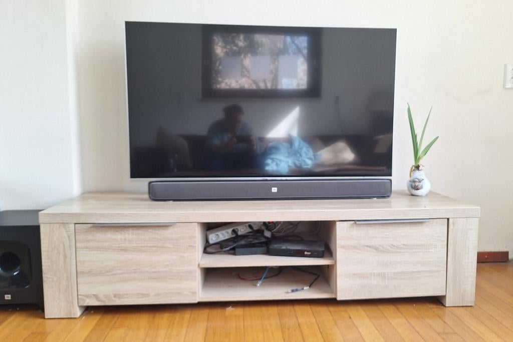 Tv meubel beuken fineer, Ophalen, Gebruikt, 25 tot 50 cm, Minder dan 100 cm