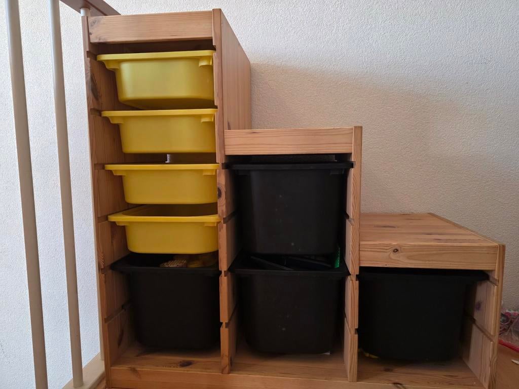 Ikea Houten opbergrek  met bakken - ideaal voor speelgoed, Ophalen of Verzenden