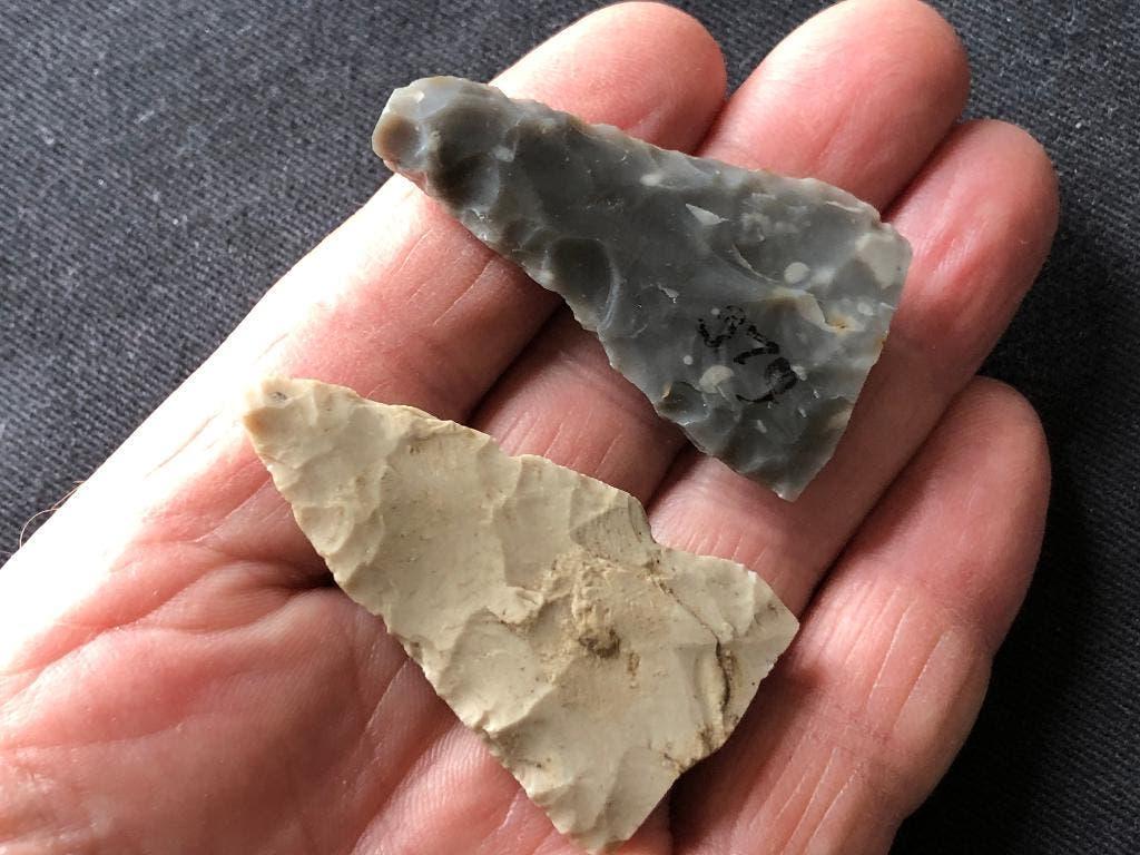 DOLKEN uit de STEENTIJD  4000 jr. vuursteen Neolithicum, Verzamelen, Ophalen of Verzenden, Gebruikt