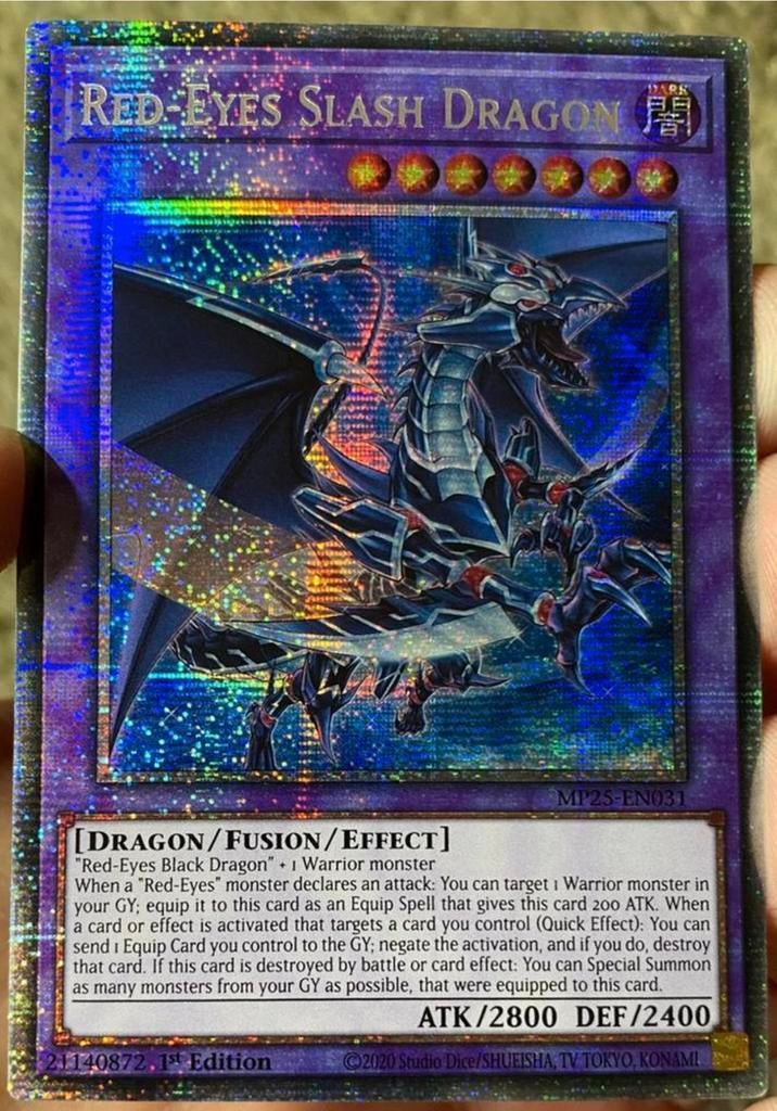 Yu-Gi-Oh! Red-Eyes Slash Dragon Starlight Rare MP25 Mint !, Ophalen of Verzenden, Zo goed als nieuw, Losse kaart, Foil