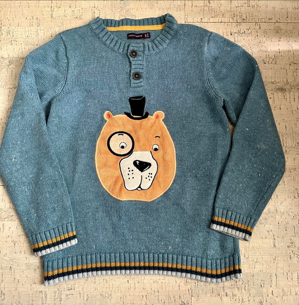 Sergent Major blauwe warme trui - maat 122, Ophalen of Verzenden, Zo goed als nieuw, Jongen, Trui of Vest