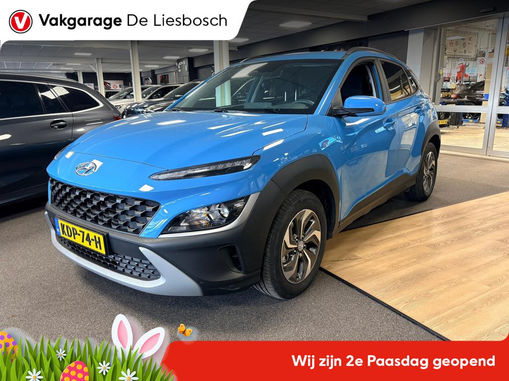 Hyundai KONA 1.6 GDI HEV Comfort Smart / carplay / automaat, Stof, Blauw, Bedrijf, SUV of Terreinwagen