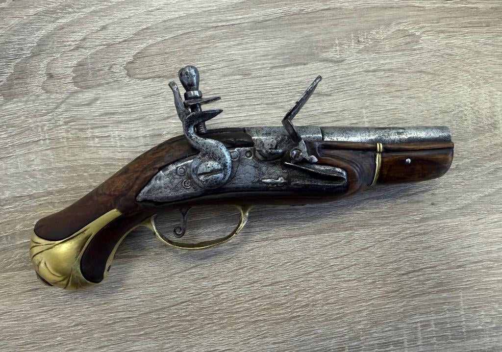Antiek klein Flintlock pistool 1780/1820, Ophalen of Verzenden, Landmacht, Nederland, Overige typen