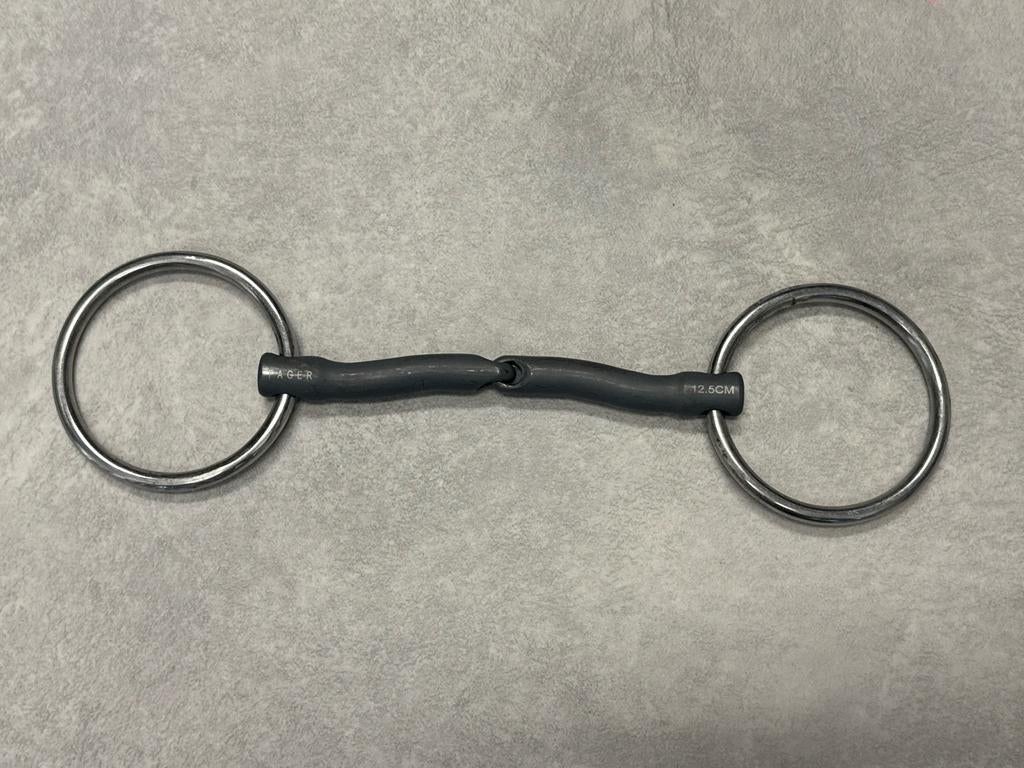 Fager Laura enkelgebroken titanium watertrens 12,5, Dieren en Toebehoren, Paarden en Pony's | Hoofdstellen en Tuigage, Ophalen of Verzenden