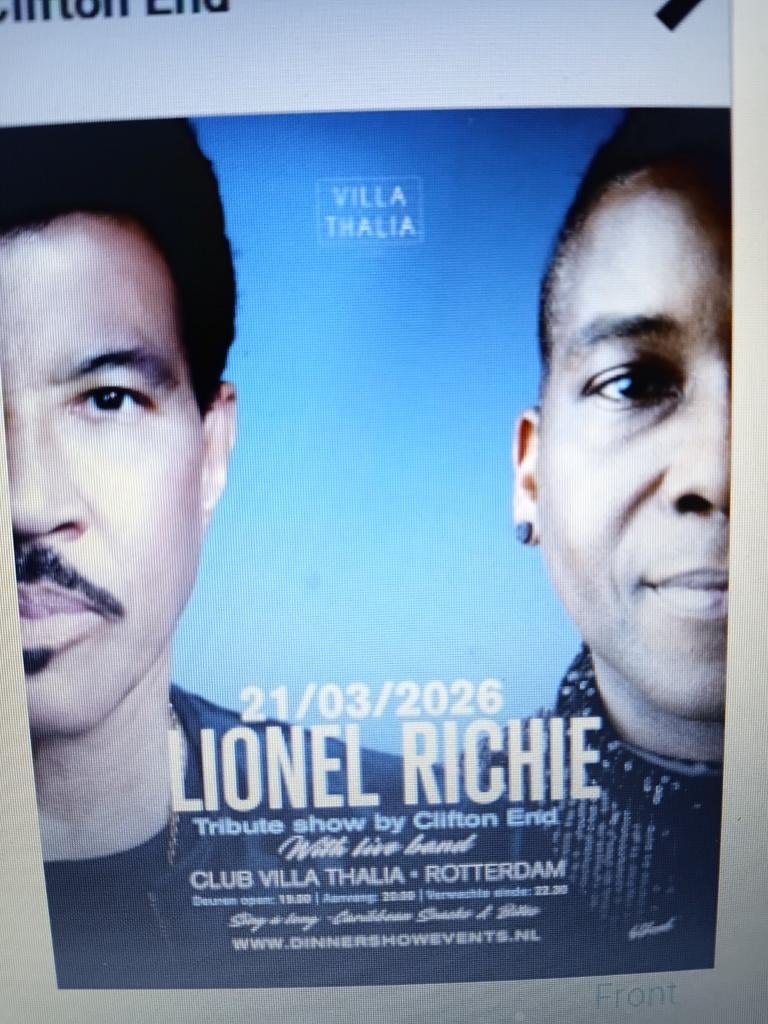 ter overname 2 tickets tribuut concert Lionel Richie, Twee personen, Maart