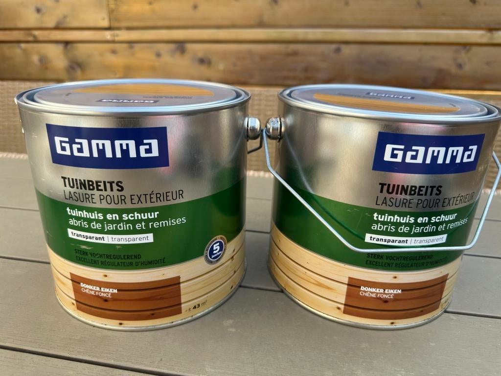 GAMMA Tuinbeits Transparant verf donker eiken, Overige kleuren, Nieuw, Beits, Ophalen of Verzenden