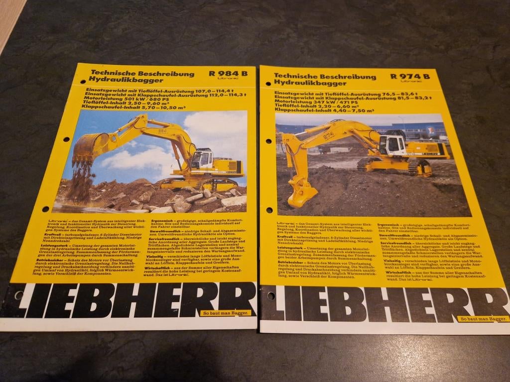 Liebherr R 984 B en R 974 B Hydraulikbagger Technische, Ophalen of Verzenden, Gelezen, Liebherr
