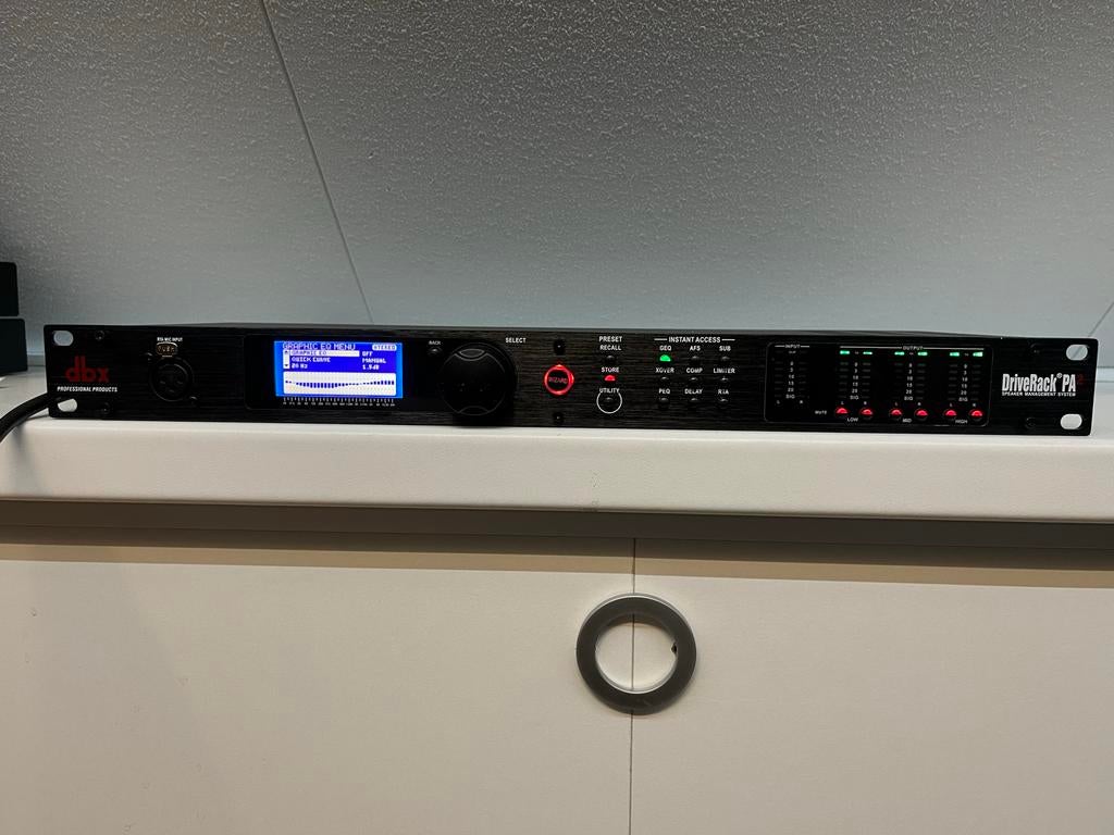 DBX DriveRack PA2 DSP / Crossover / RTA - incl. verpakking, Ophalen of Verzenden, Zo goed als nieuw, Delay of Echo