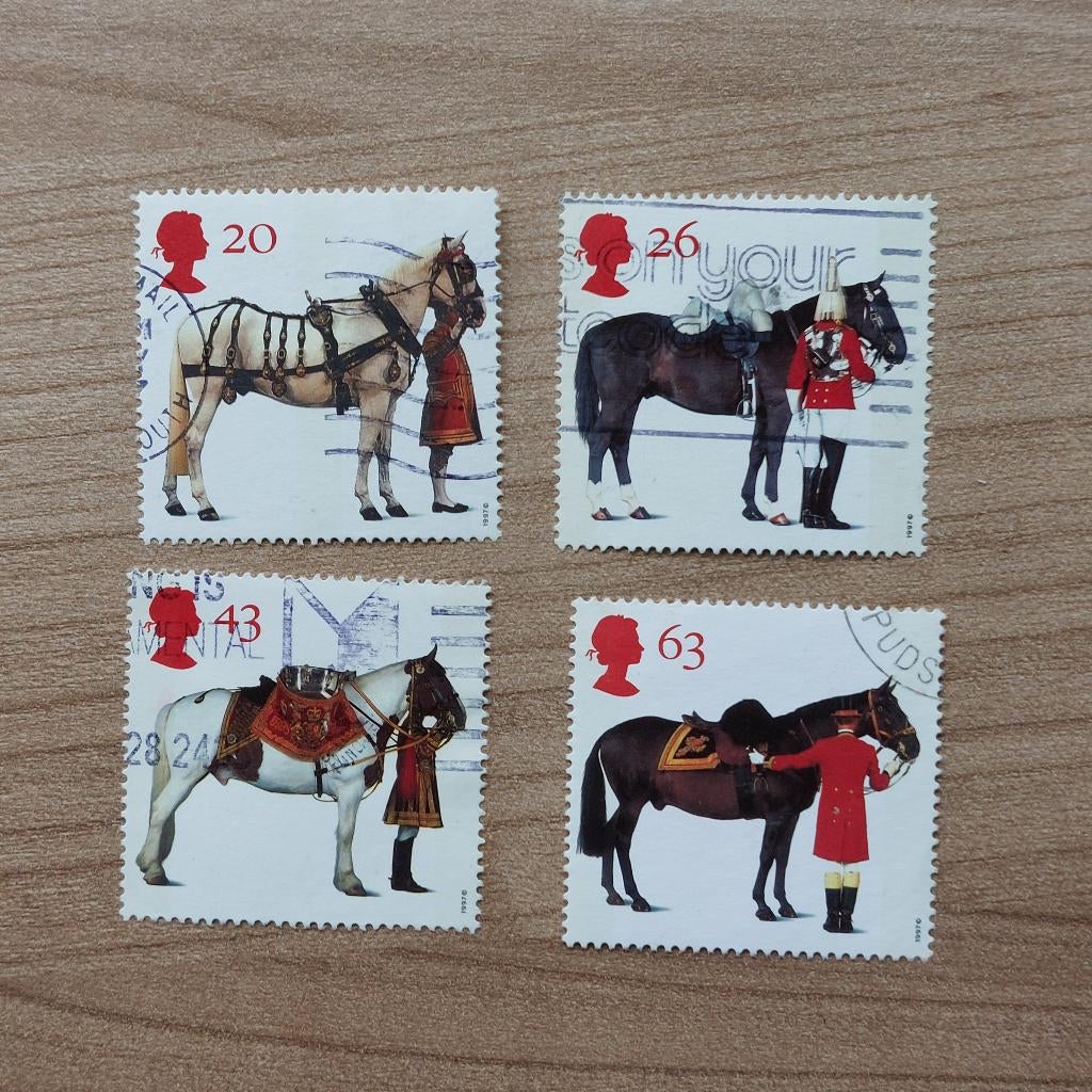 Engeland 1997  Serie Paarden, Ophalen of Verzenden, Gestempeld