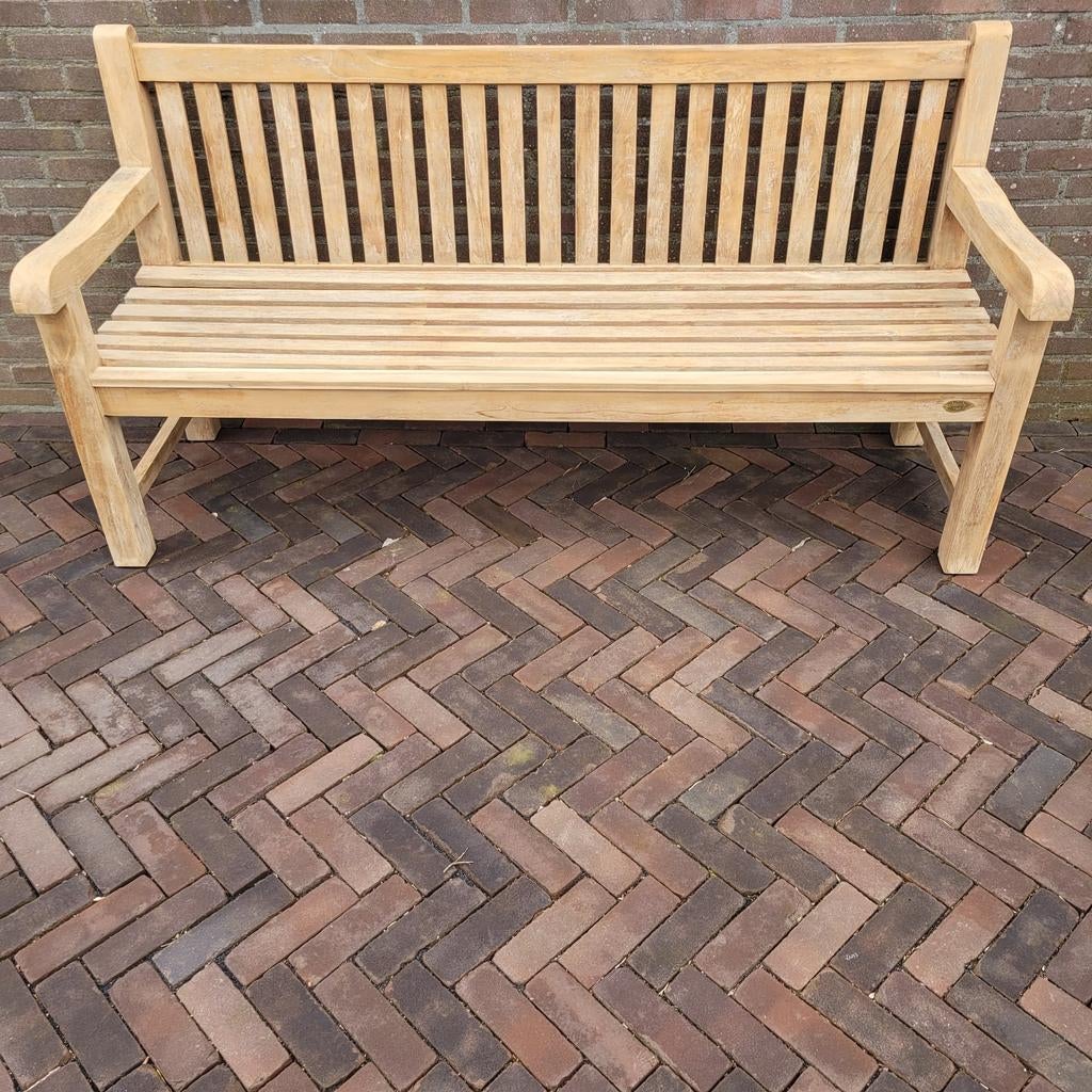 Stevige tuinbank 180 lang, Ophalen, Teakhout
