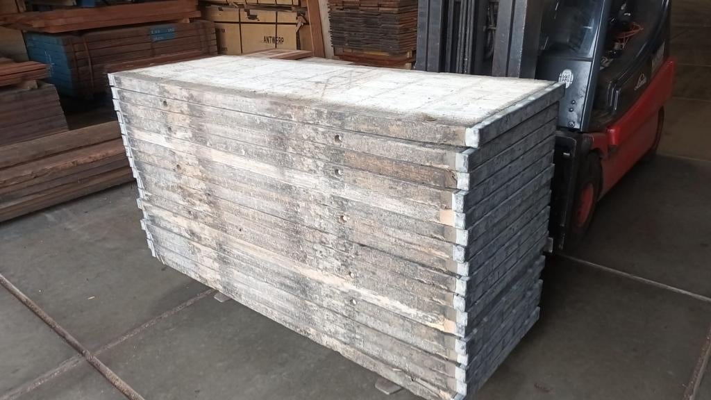 Lariks  lange steenschotten  65x175cm  vlonder terras vloer, Tuin en Terras, Ophalen of Verzenden, Hout