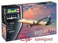 Revell 1:144 EMBRAER 190 Lufthansa 3883 modelbouw vliegtuig, 1:72 tot 1:144, Revell, Nieuw, Ophalen of Verzenden