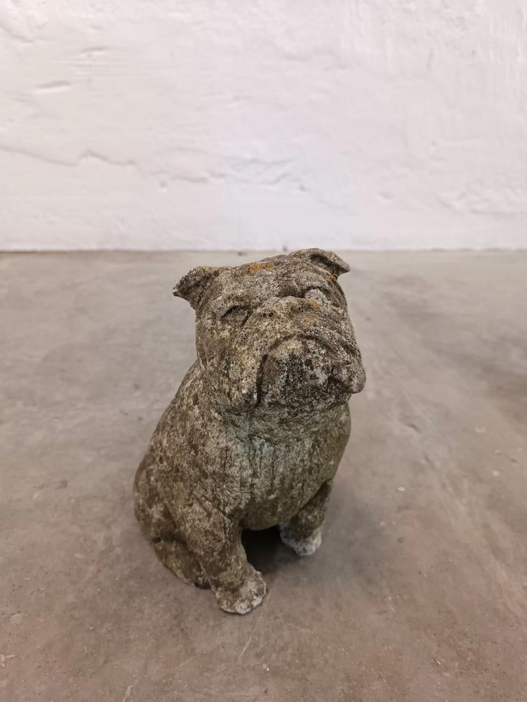 Vintage betonnen hond tuinbeeld, Ophalen, Dierenbeeld, Tweedehands, Tweedehands