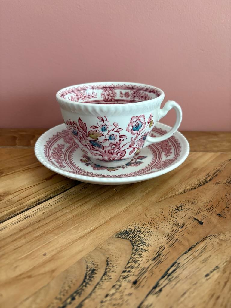 Vintage Wood & Sons "Dorset" theekop en schotel, Ophalen of Verzenden