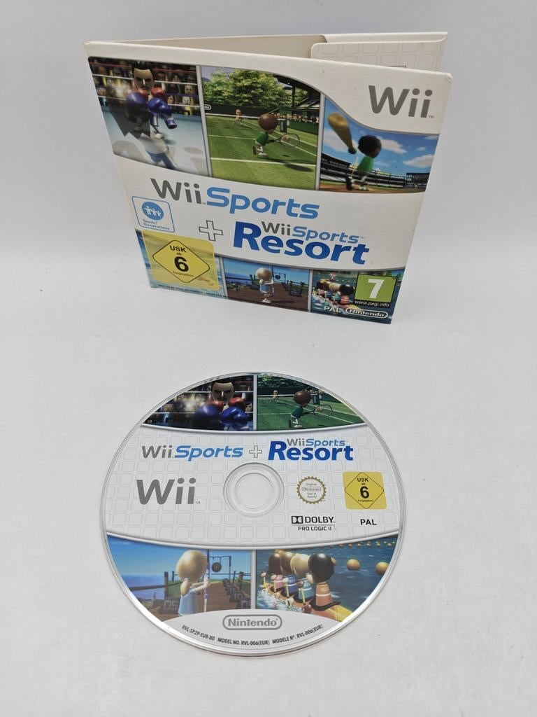Wii Sports + Wii sports Resort voor Nintendo Wii, ., Ophalen of Verzenden, Zo goed als nieuw, .