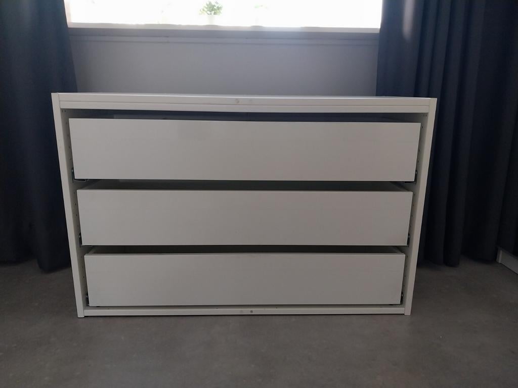 Witte Ikea Pax kast met 3 lades, Ophalen, 50 tot 100 cm, Minder dan 100 cm, 25 tot 50 cm