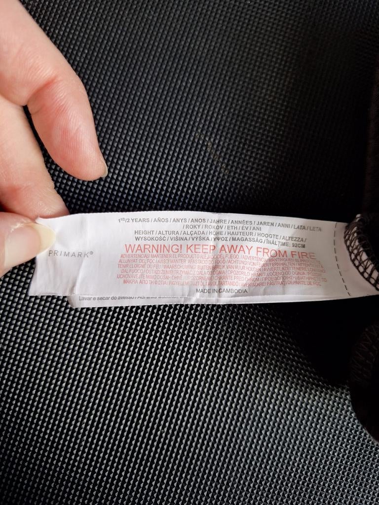 Geribbelde donkergrijze broek maat 92, Broek, Onbekend, Ophalen of Verzenden, Zo goed als nieuw