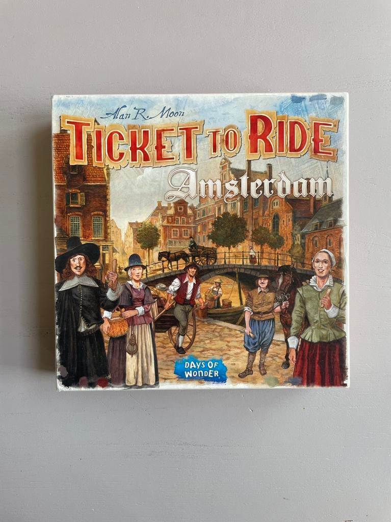 Ticket to Ride Amsterdam, Hobby en Vrije tijd, Gezelschapsspellen | Bordspellen, Een of twee spelers, Ophalen of Verzenden, Zo goed als nieuw