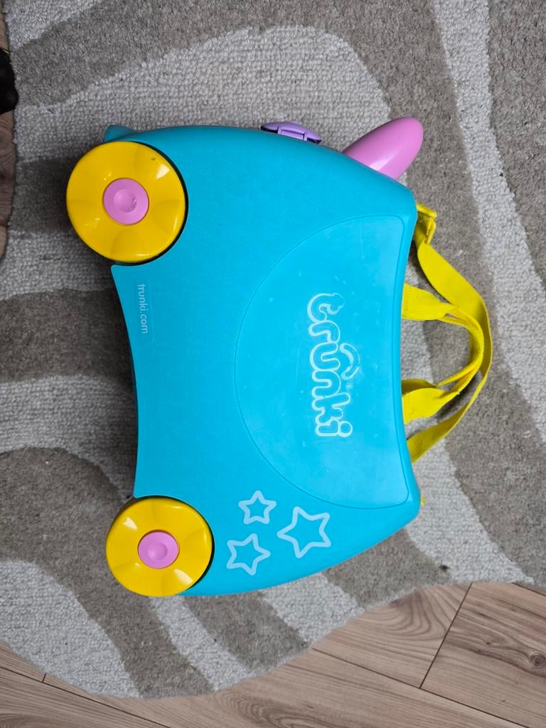 Kinderkoffer trunki, Ophalen, Blauw, Minder dan 40 cm, Minder dan 35 cm