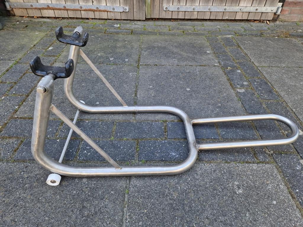 Grote inox paddock stand, Motoren, Ophalen of Verzenden