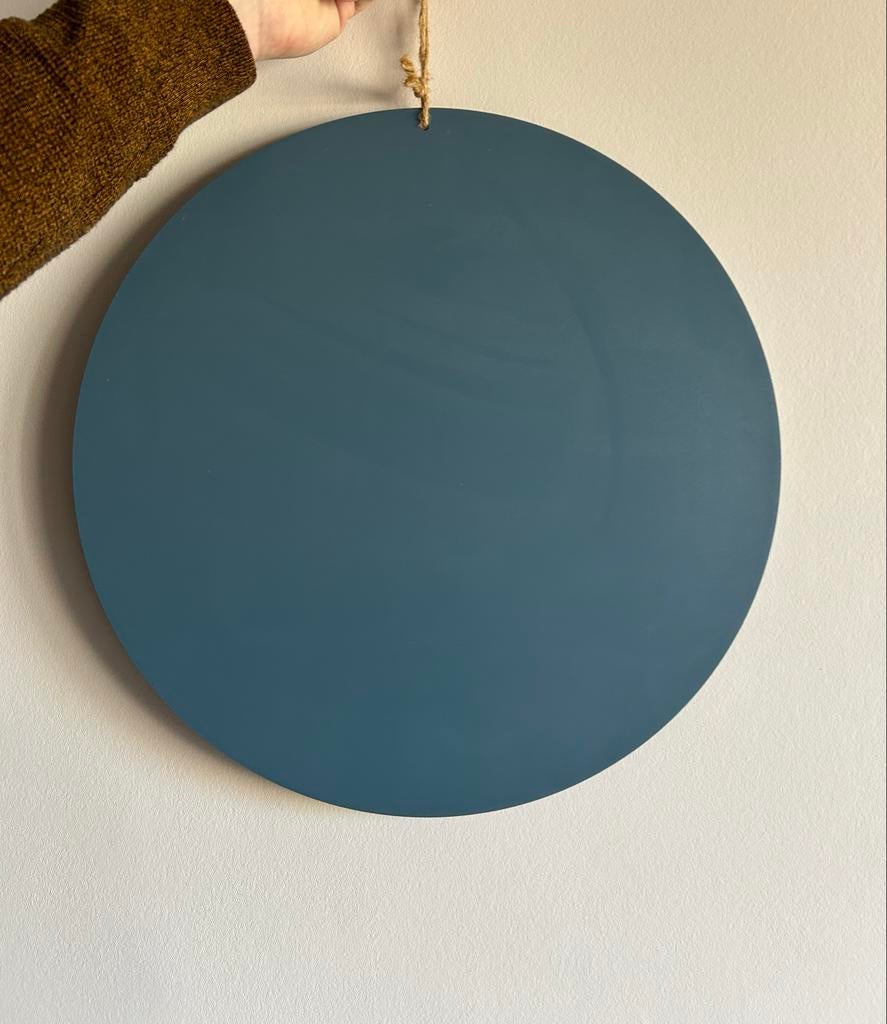 Rond Magneetbord Memobord Petrol/Groen - 45 cm Doorsnee, Ophalen of Verzenden, Zo goed als nieuw, Magneetbord