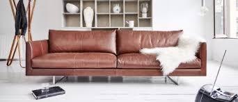 Montis Axel designbank 246cm in Rancho Castanya leer, Ophalen, Gebruikt, Rechte bank, Modern