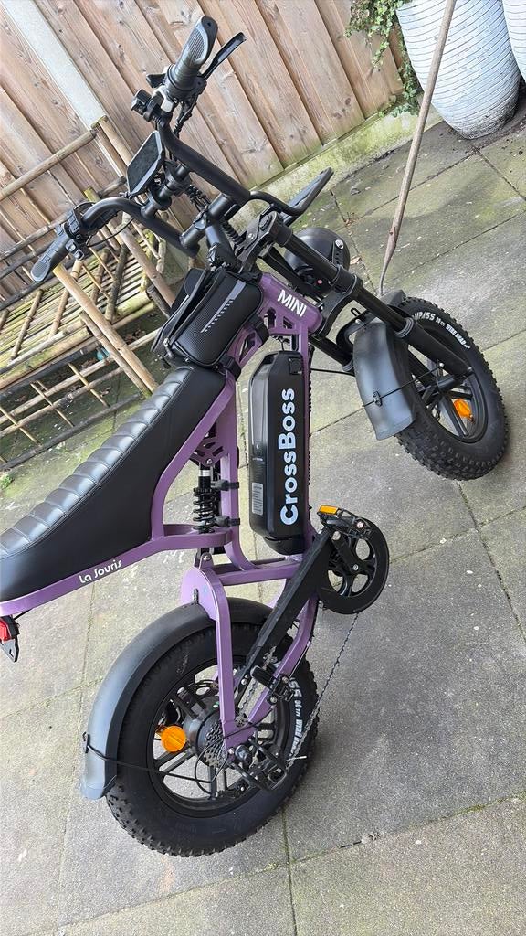 Crossboss v20 pro mini purple special edition, Fietsen en Brommers, Elektrische fietsen, 59 cm of meer, Ophalen of Verzenden, Zo goed als nieuw