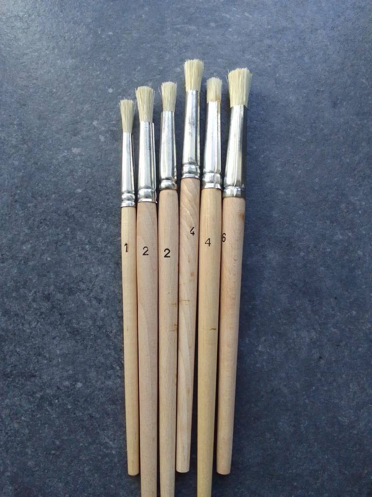 Sjabloneer kwasten,verschillende diktes., Ophalen of Verzenden, Materiaal