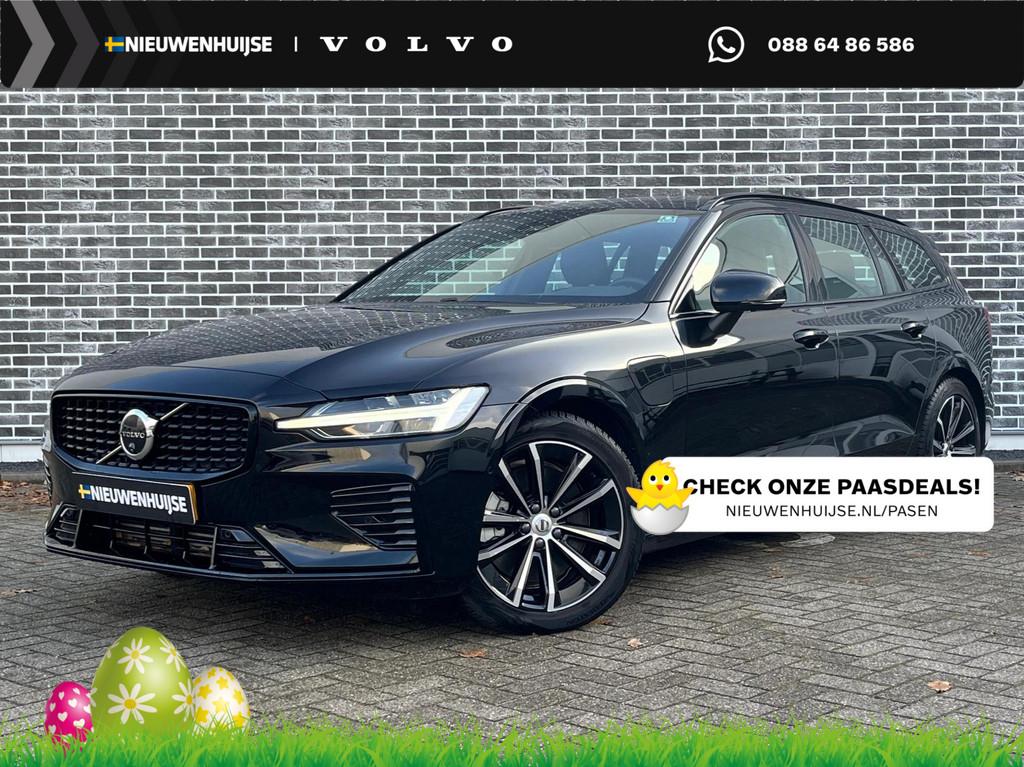 Volvo V60 T6 Aut. Plug-in hybrid AWD Plus Dark | Trekhaak |, Auto's, Volvo, Automaat, Stof, Gebruikt, Euro 6