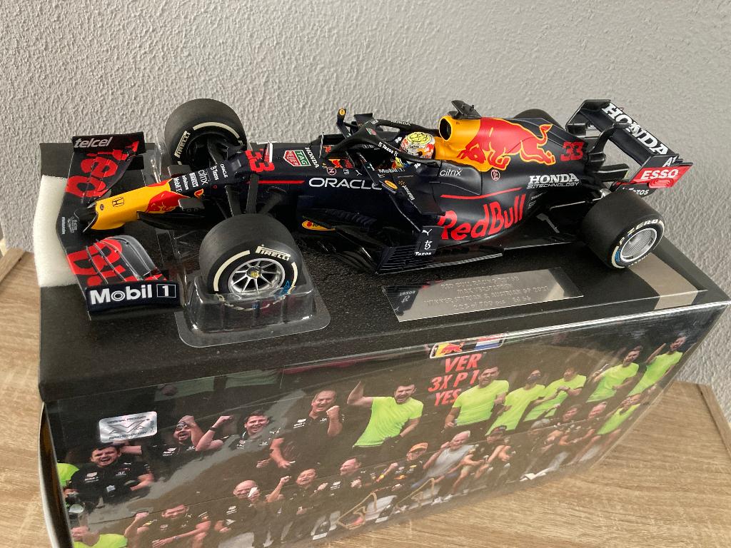 ✅ Max Verstappen editie 66 1:18 Austrian + Styrian GP 2021, Ophalen of Verzenden, Nieuw, Formule 1