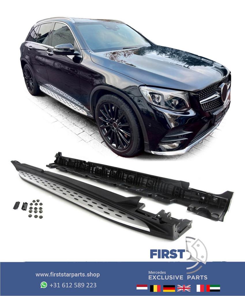W253 C253 GLC AMG ZIJSKIRT TREEPLANK SET DORPEL LIJSTEN Merc, Gebruikt, -, Ophalen of Verzenden, Bumper