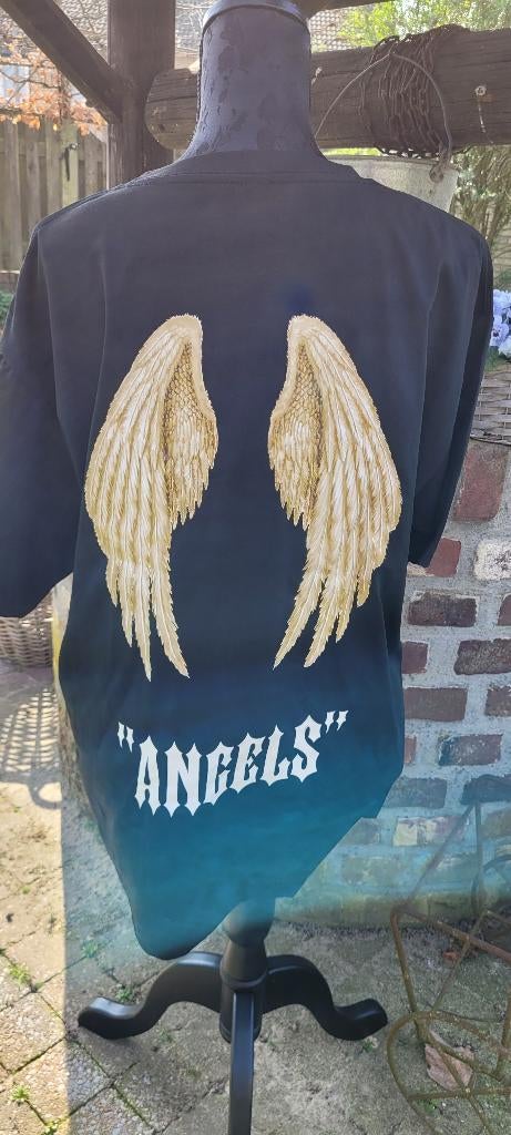 Shein zwart oversized angel shirt tshirt nieuw, Shein, Zwart, Nieuw, Ophalen of Verzenden