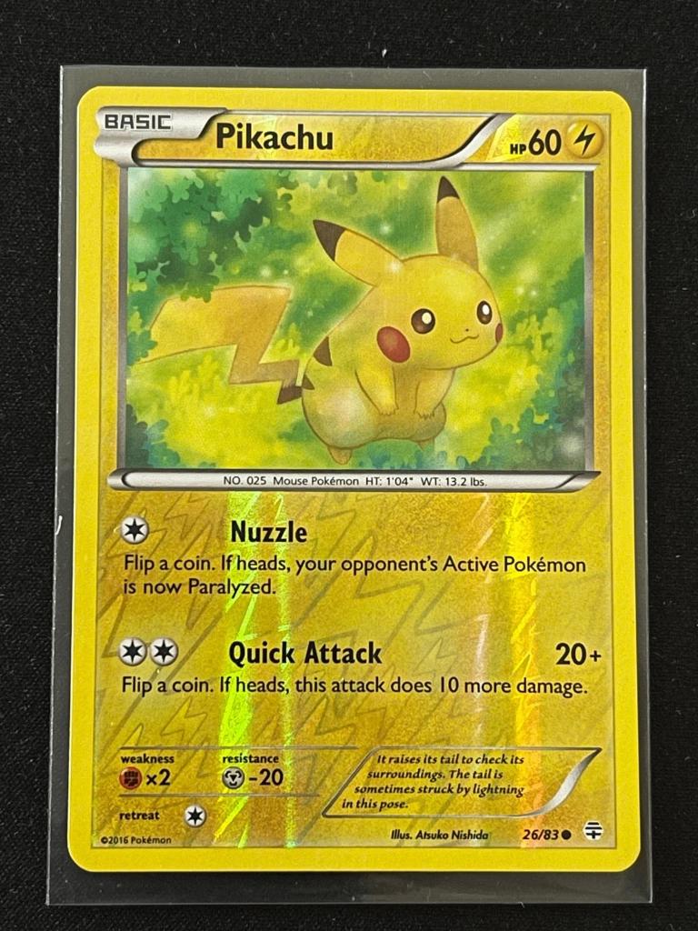 Pokemon Generations Pikachu Common Reverse Holo 26/83, Ophalen of Verzenden, Zo goed als nieuw, Losse kaart, Foil