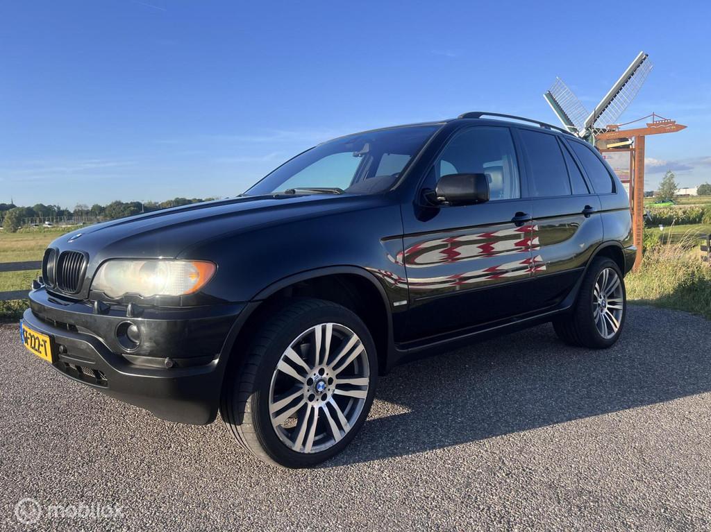 BMW X5 4.4i V8 Executive BLACK Line Lpg G3 Youngtimer, Auto's, Automaat, 138 €/maand, Zwart, Bedrijf