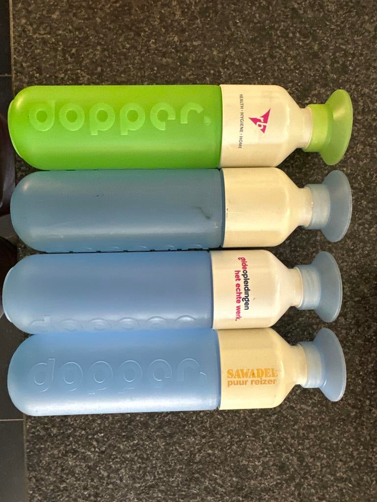 4 Dopper drinkflessen, Ophalen, Gebruikt