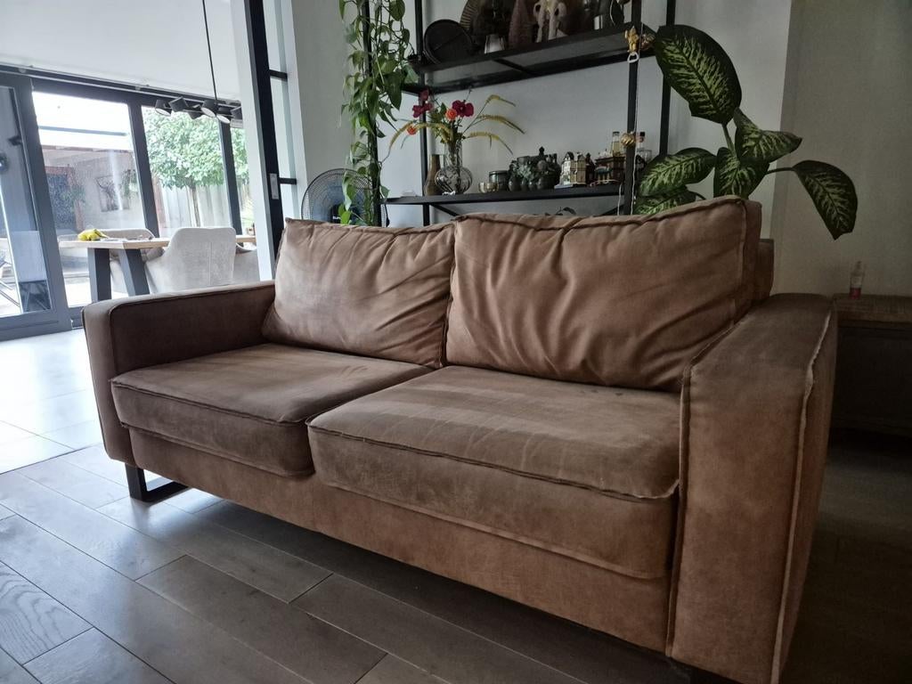 Leren bank Gratis Opheln!, Ophalen, Gebruikt, 75 tot 100 cm, Tweepersoons