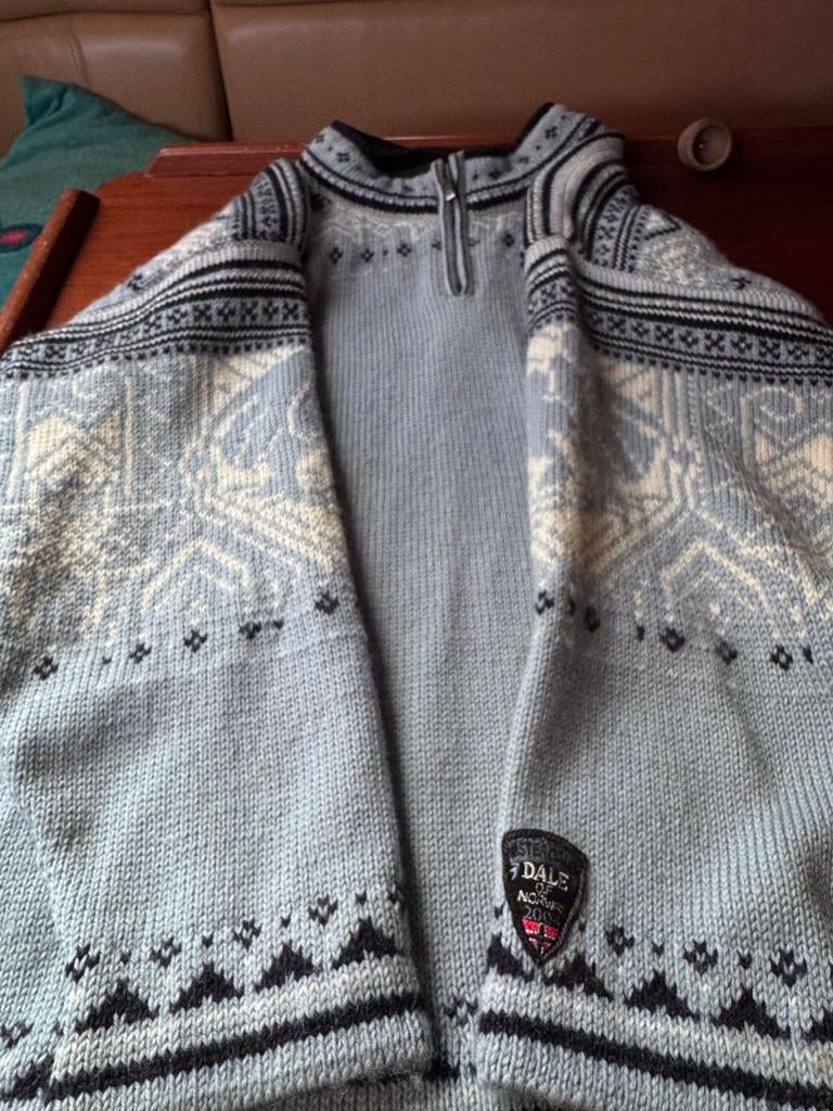 Noorse trui Dale of Norway 100% wol UNISEX, Ophalen of Verzenden, Gedragen, Maat 38/40 (M), Blauw