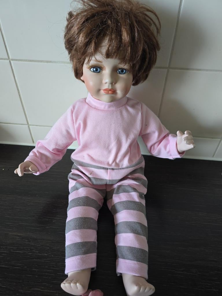 Realistische pop 50 cm – blauw ogen – zachte body – AB/QA, Ophalen of Verzenden