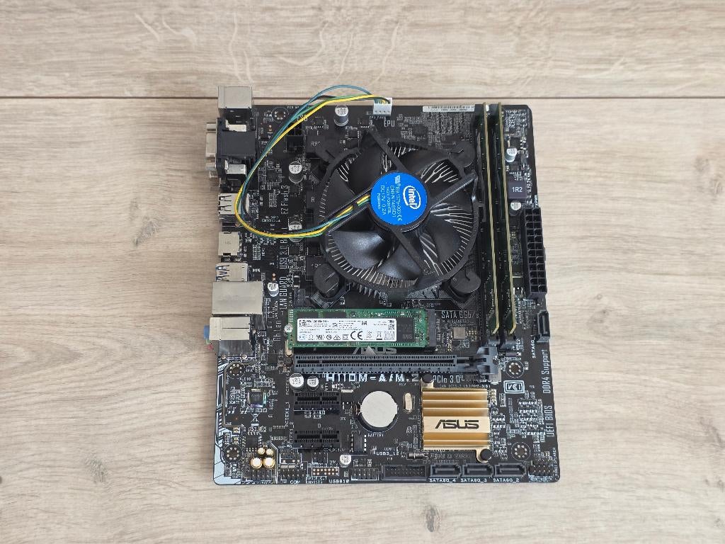 ASUS H110M-A/M.2 met i3-7100 CPU + Ram+ SSD en Windows 11, Computers en Software, Moederborden, Gebruikt, LGA 1151, DDR4, Ophalen of Verzenden