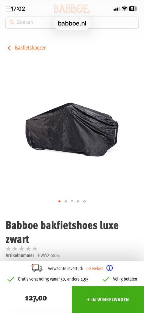 Babboe bakfietshoes luxe zwart nieuw, Ophalen of Verzenden, Nieuw