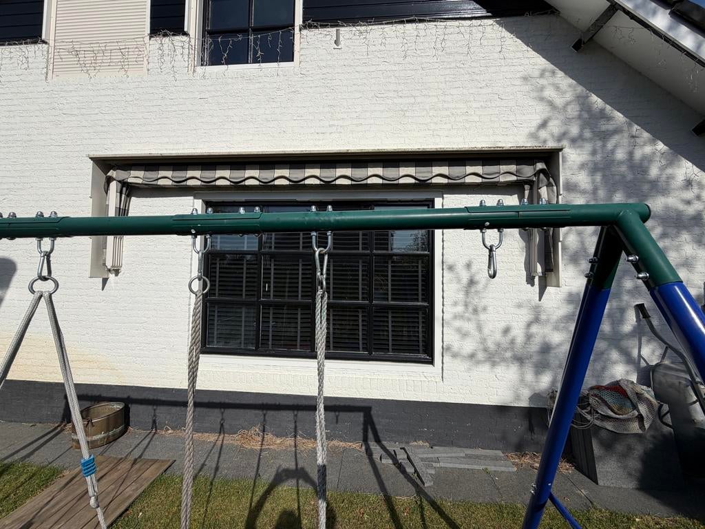 Blauw stalen schommelrek zonder accessoires, Ophalen of Verzenden, Zo goed als nieuw, Schommel