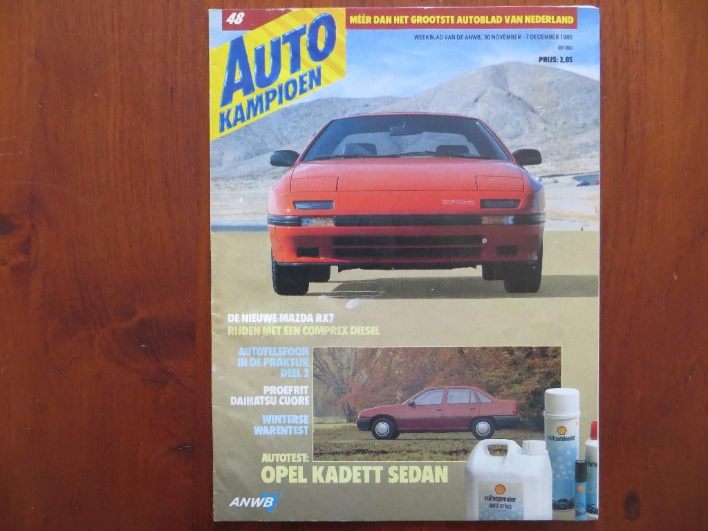 Autokampioen 48 1985 Mazda RX7, Daihatsu Cuore, Opel Kadett, Ophalen of Verzenden, Zo goed als nieuw, Mazda