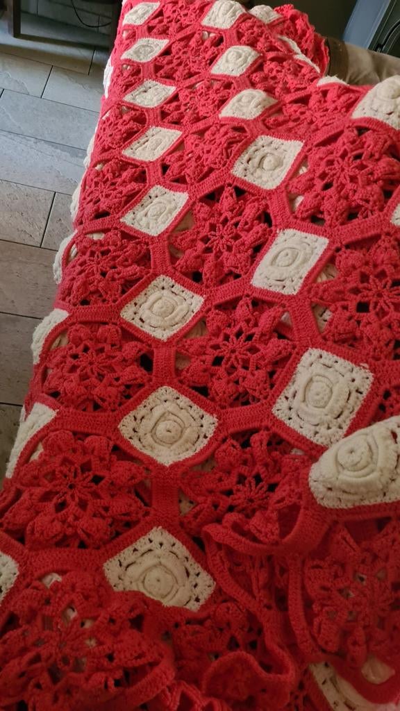 Vintage gehaakte sprei, Ophalen of Verzenden, Zo goed als nieuw