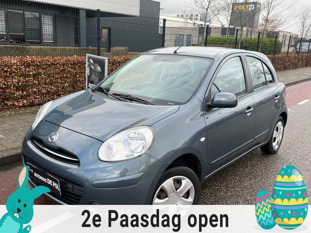Nissan Micra 1.2 Acenta Airco 5-drs, Voorwielaandrijving, Stof, Gebruikt, Zwart
