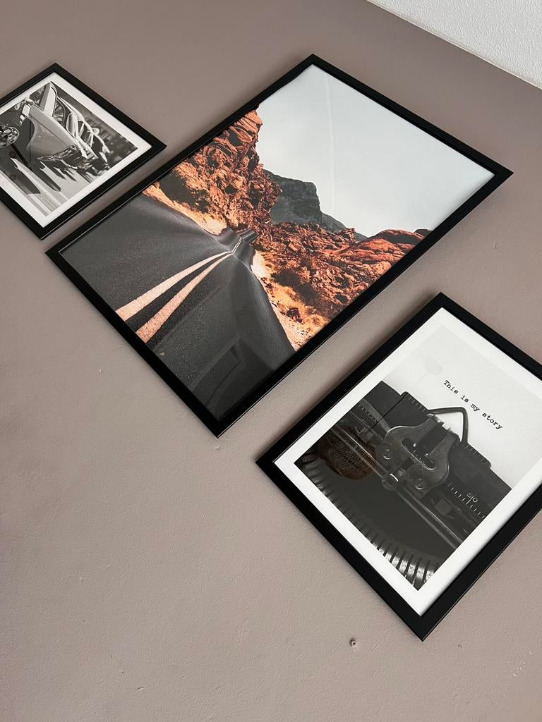 Posters incl fotolijst gratis, Ophalen, Zo goed als nieuw