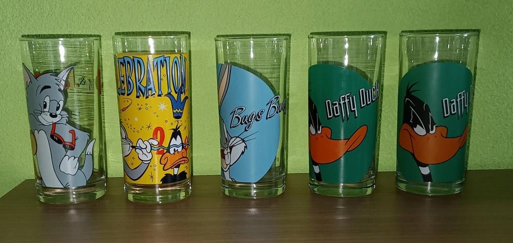 Vintage Limonade Glazen - Jaren '90, Ophalen of Verzenden, Gebruikt