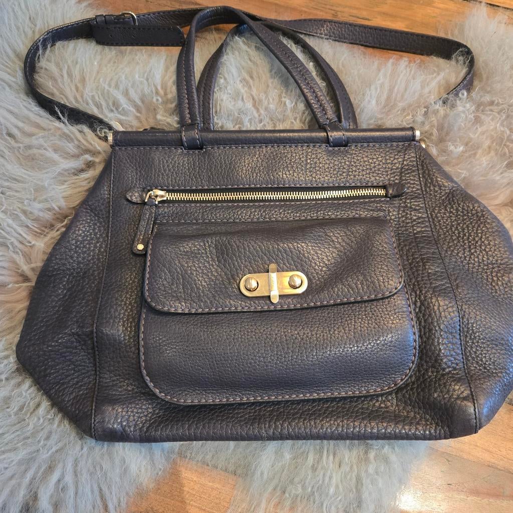 Tods grote leren handtas, Sieraden, Tassen en Uiterlijk, Tassen | Damestassen, Ophalen of Verzenden, Zo goed als nieuw, Blauw